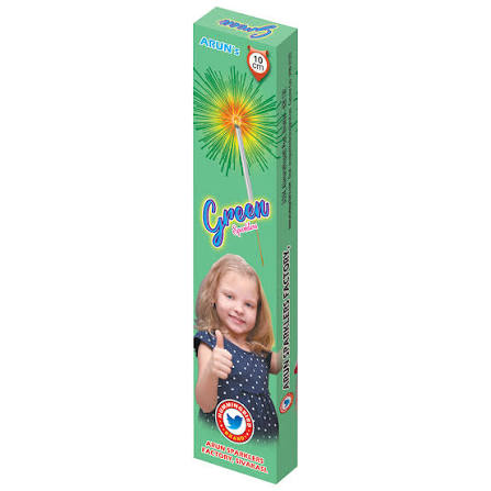12 Cm Green Sparklers